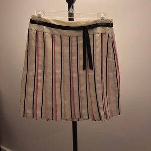 Ann Taylor Loft white striped skirt